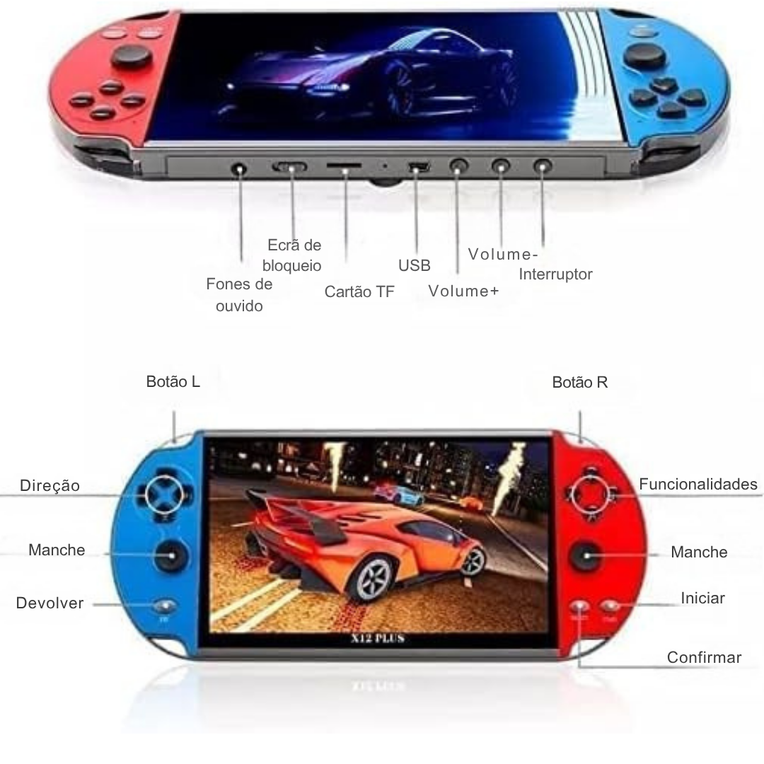 X7 Plus™ - Consola de jogos portátil