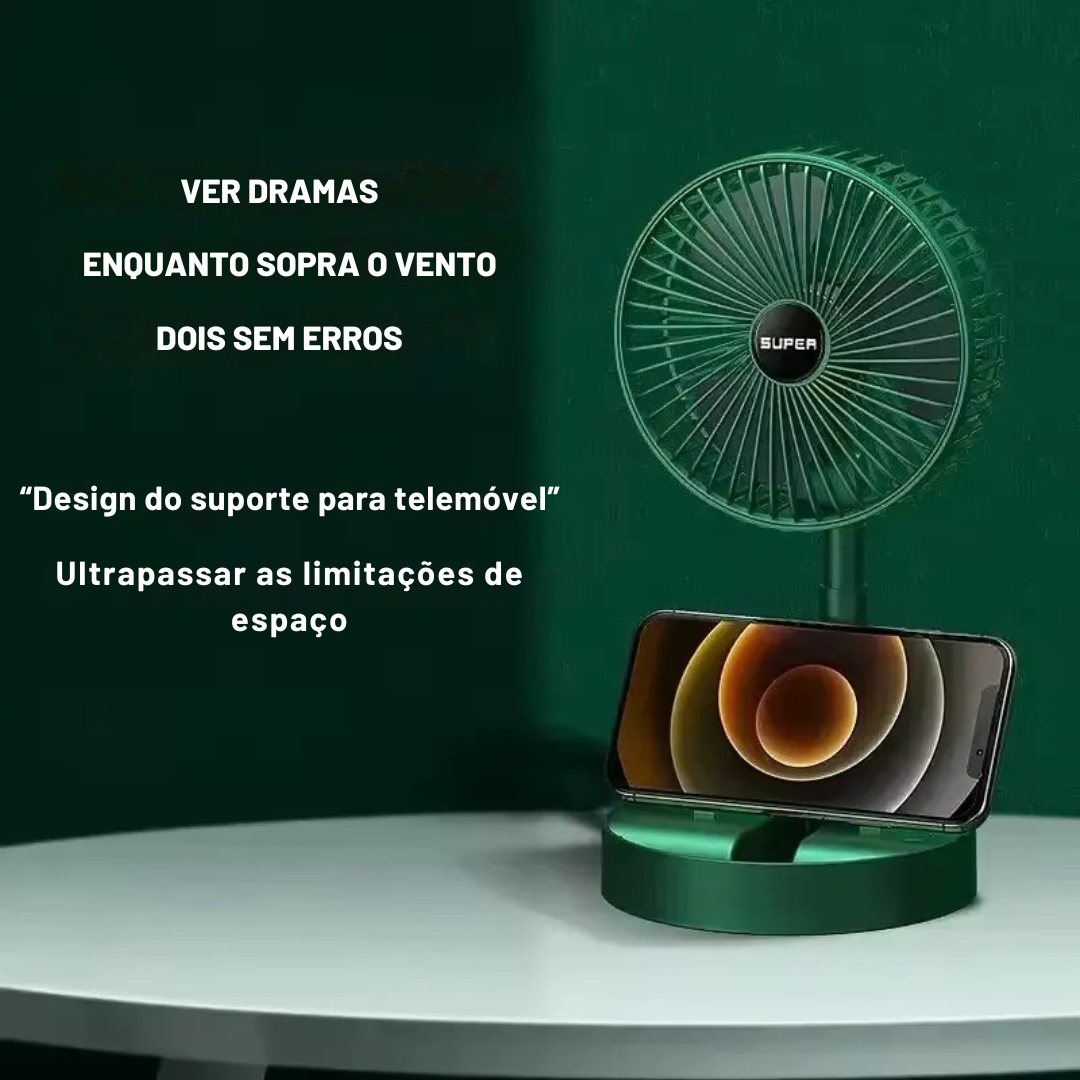 Fresquinho™ - Ventilador dobrável recarregável USB