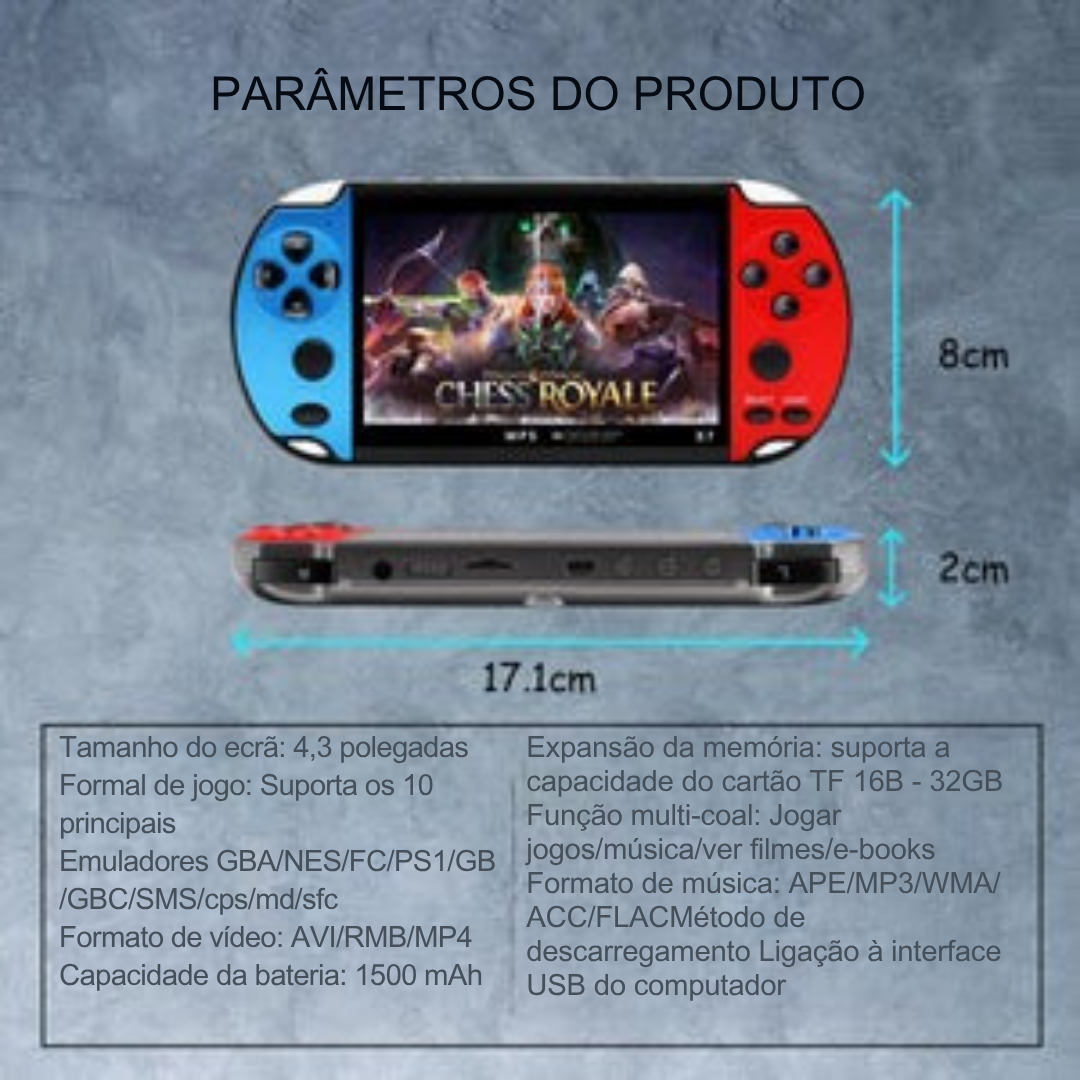 X7 Plus™ - Consola de jogos portátil