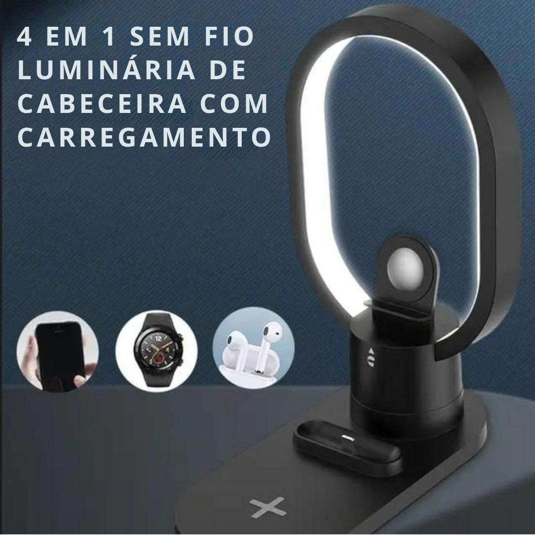 CarregaTudo™ - Base de carregamento sem fios 4 em 1