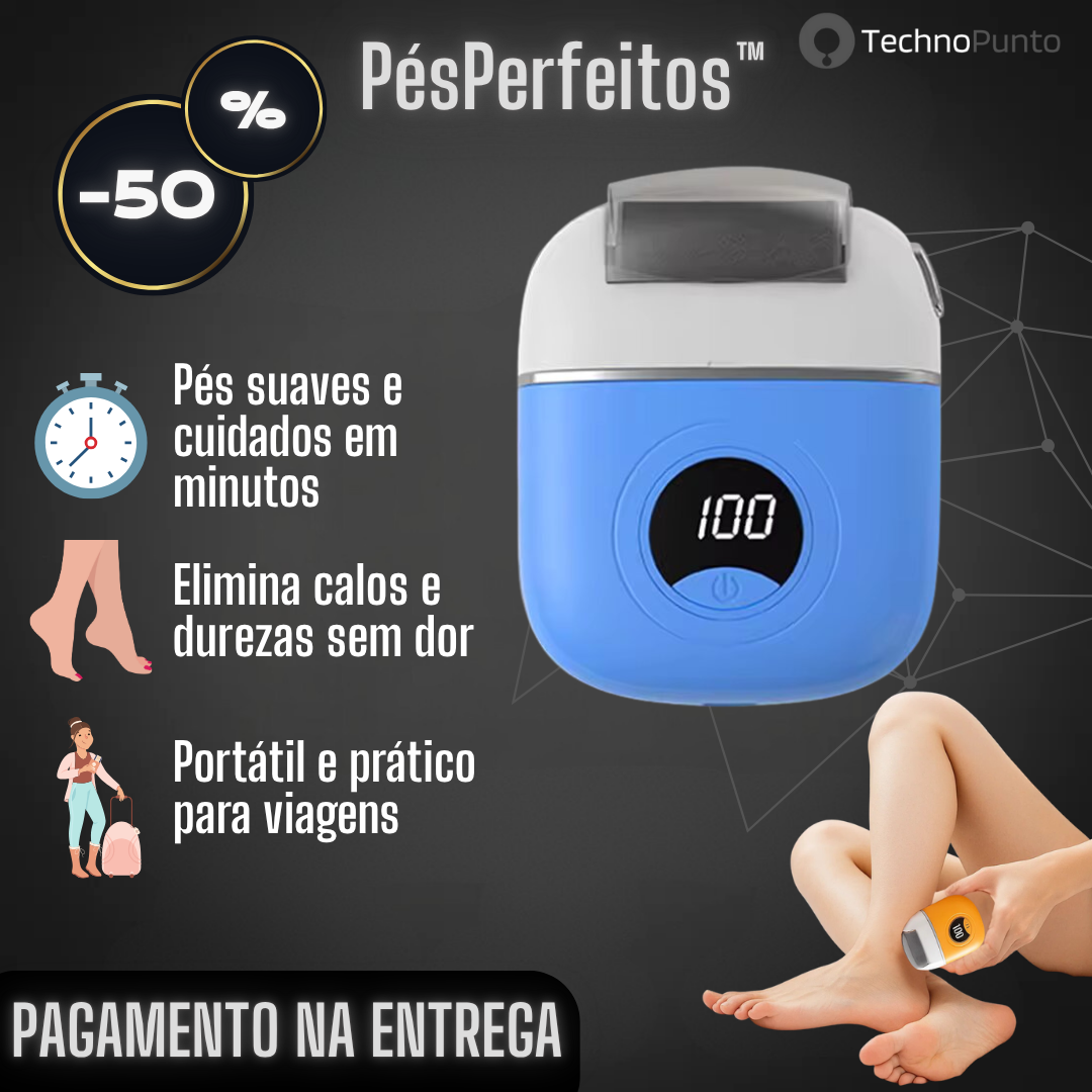 PésPerfeitos™ - Removedor elétrico de calosidades dos pés