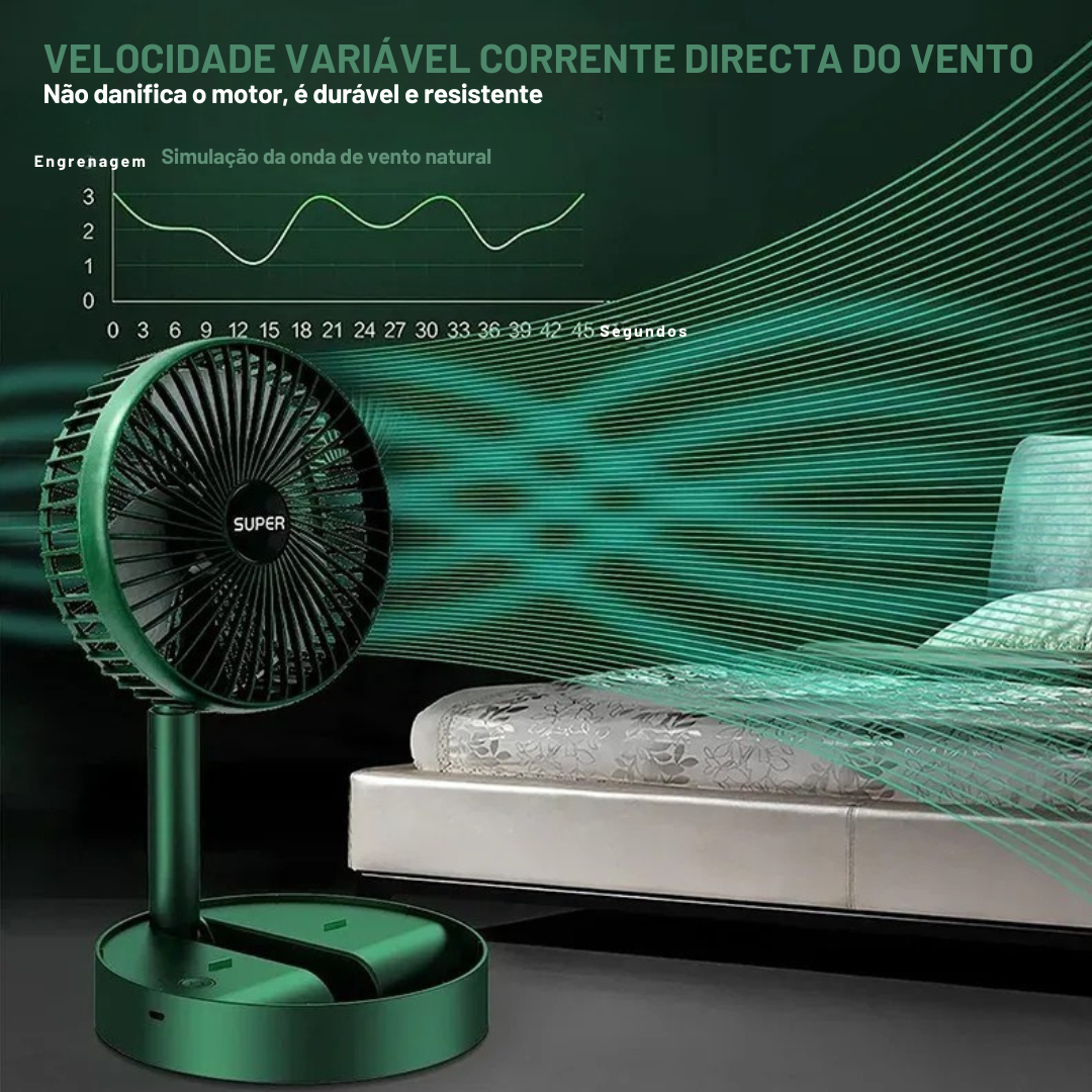 Fresquinho™ - Ventilador dobrável recarregável USB