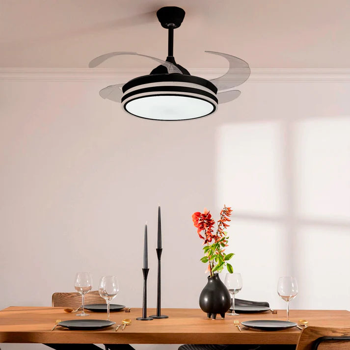 Ventiluz™ - Ventilador de teto LED com lâminas retrácteis