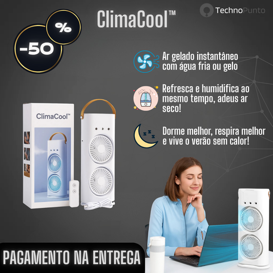 ClimaCool™ - Ventoinha dupla com humidificador e luzes RGB