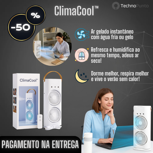 ClimaCool™ - Ventoinha dupla com humidificador e luzes RGB
