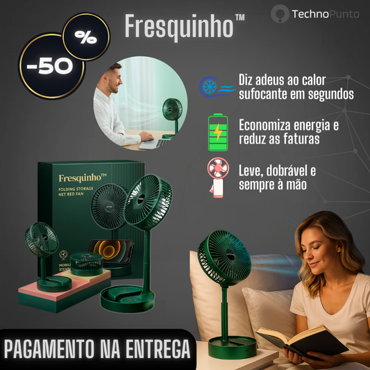 Fresquinho™ - Ventilador dobrável recarregável USB