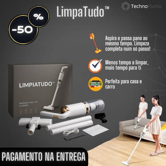 LimpaTudo™ - Aspirador e esfregona tudo em 1